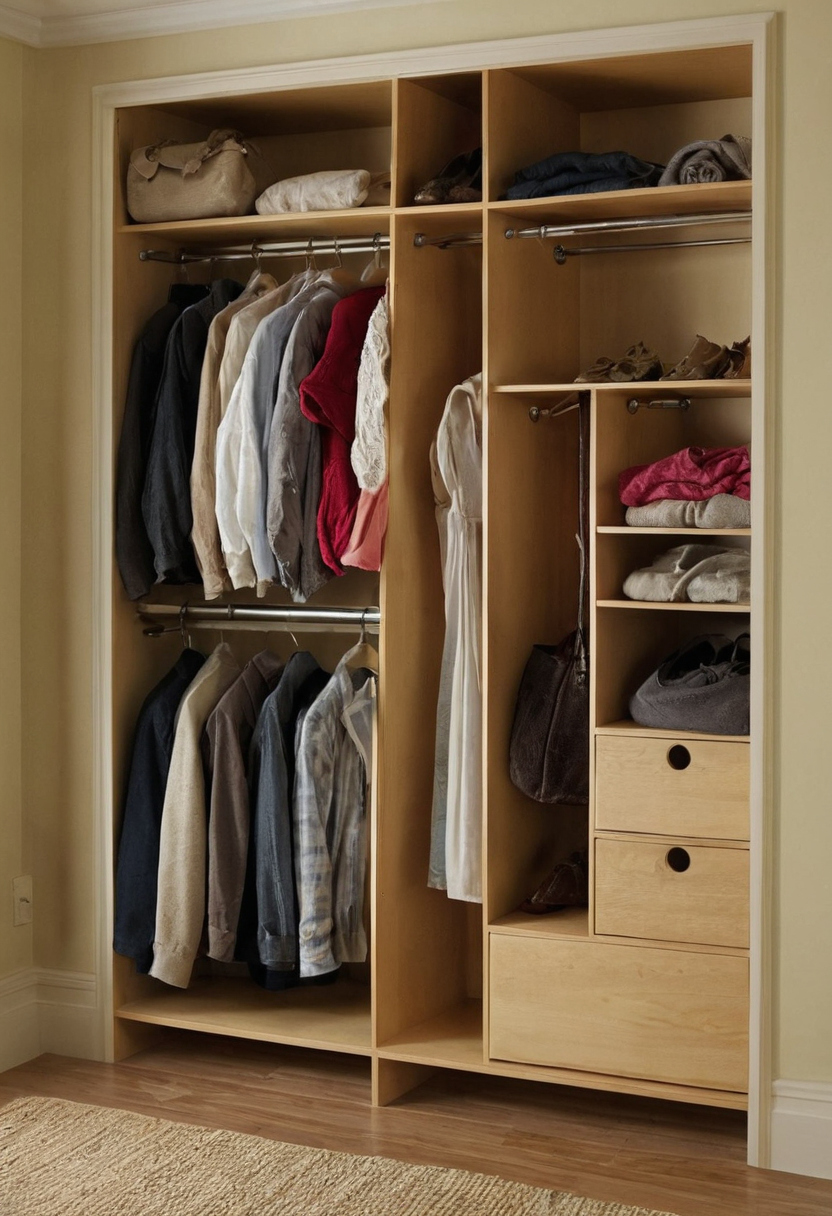 How should awkward closet corners be used without creating dead storage editorial visual