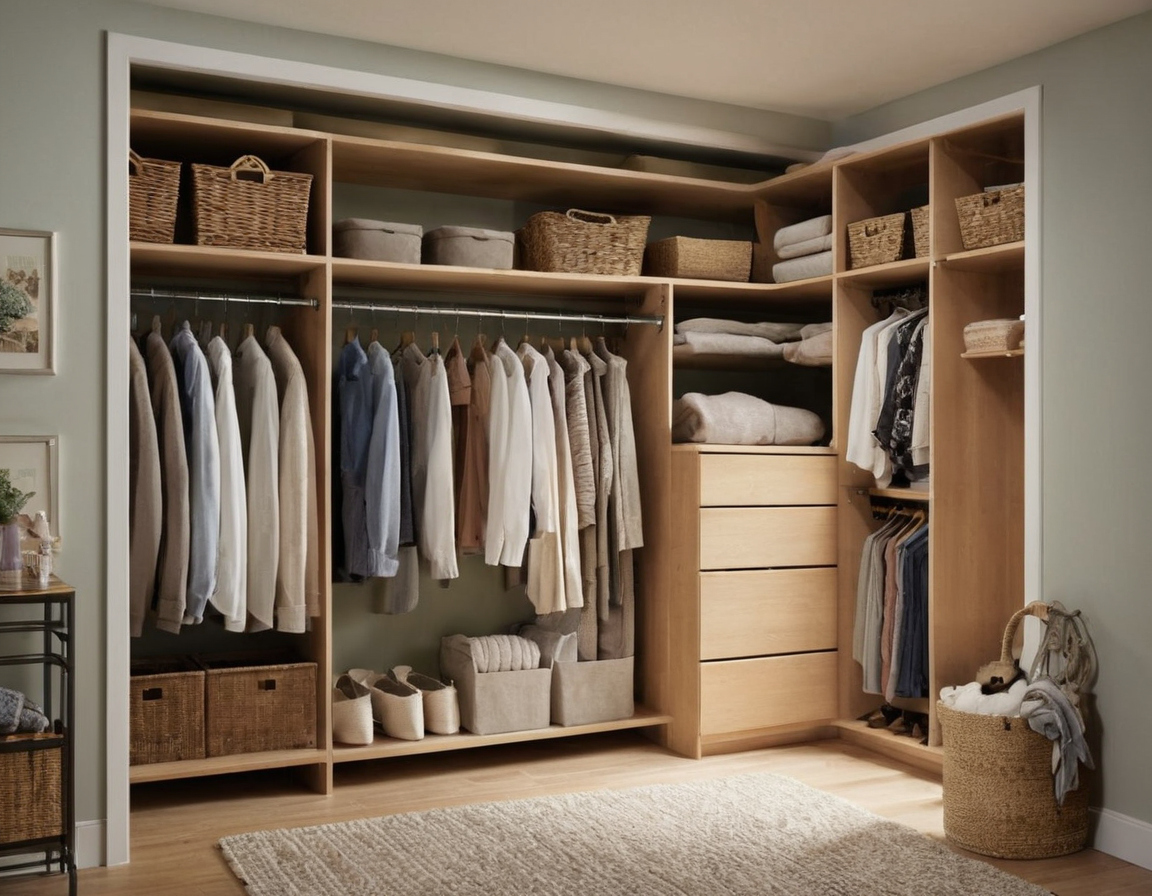 What is a practical one-weekend closet organization workflow for a shallow older-home closet editorial visual